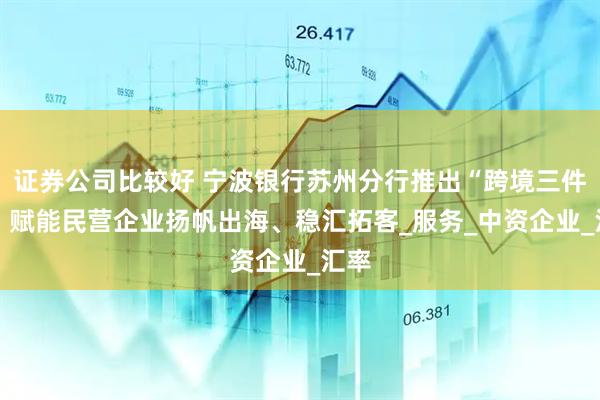 证券公司比较好 宁波银行苏州分行推出“跨境三件套” 赋能民营企业扬帆出海、稳汇拓客_服务_中资企业_汇率