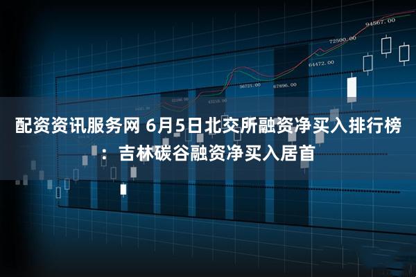 配资资讯服务网 6月5日北交所融资净买入排行榜：吉林碳谷融资净买入居首
